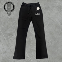 SoBos Stacked/Flare Sweatpants(Black/White)