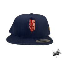 SoBos "Building" Snapback (Navy Blue/Red & White)