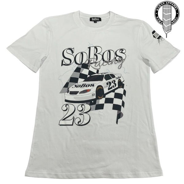 SoBos “Racing” Tee (White)
