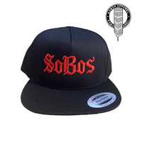 SoBos "Script” Snapback (Black/Red)